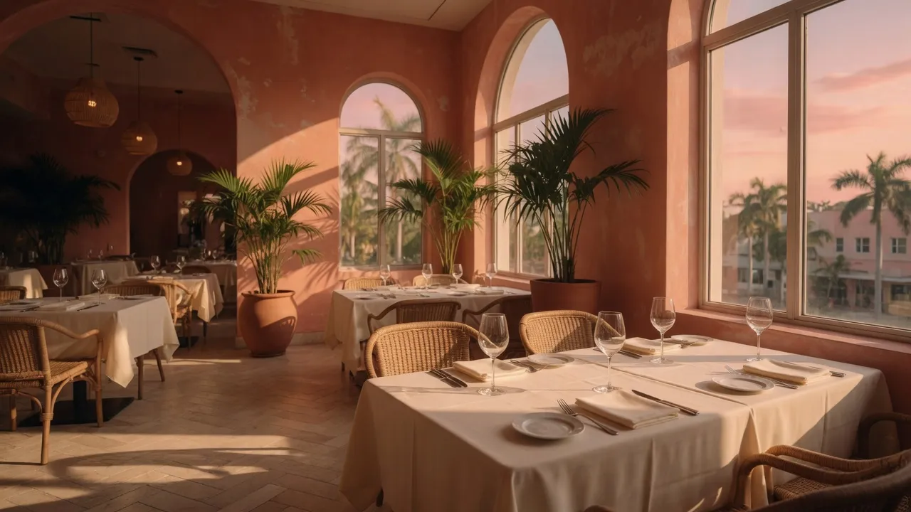 Dining room at an independent Florida restaurant