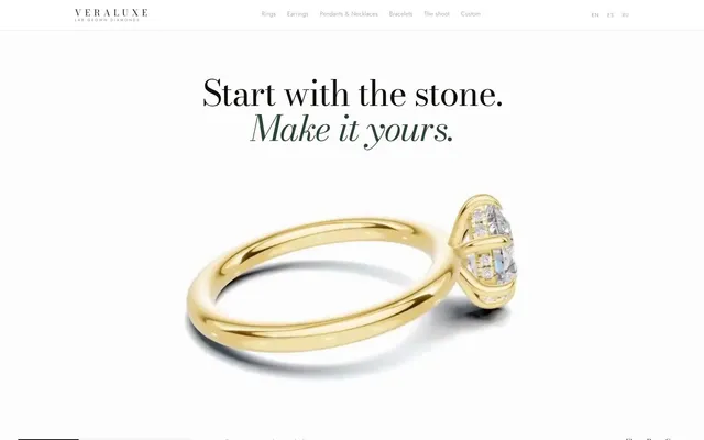 VeraLuxe Diamonds — website screenshot